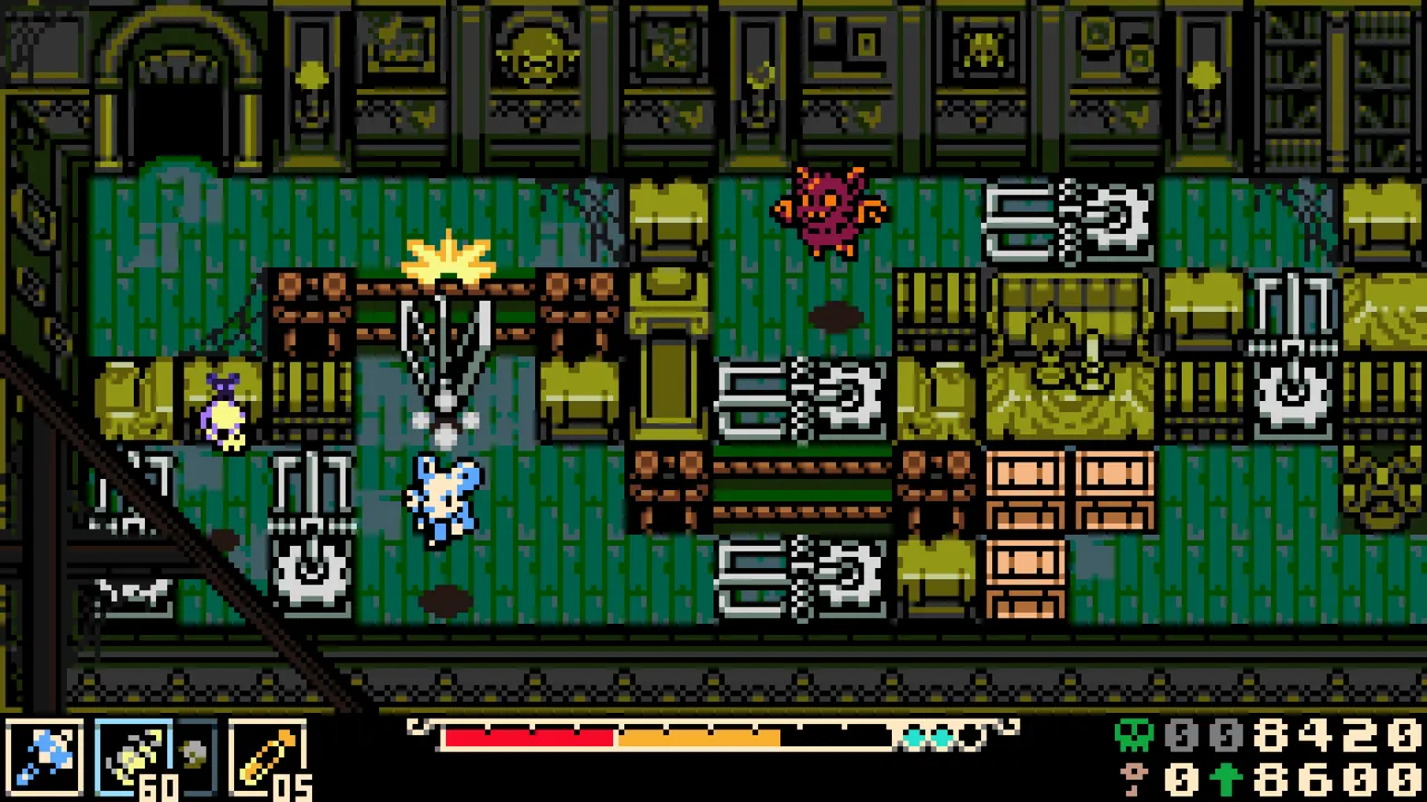 Late area gameplay scene from Mina the Hollower