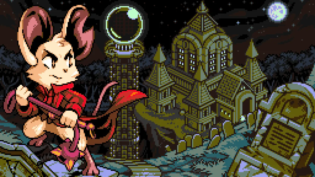 Action gameplay scene from Mina the Hollower